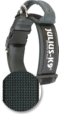 Halsband met handvat en tekstlabel - Zwart - 50mm x 47-67cm 1 Halsband met handvat en tekstlabel - Zwart - 50mm x 47-67cm