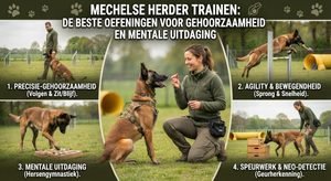 Mechelse Herder trainen de beste oefeningen voor gehoorzaamheid en mentale uitdaging