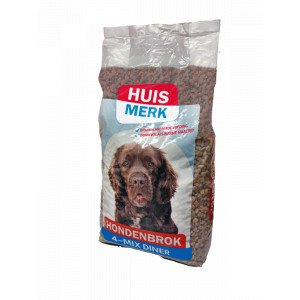 Huismerk Hondenbrok 4-Mix Diner hondenvoer 2 x 10 kg 1 Huismerk Hondenbrok 4-Mix Diner hondenvoer 2 x 10 kg